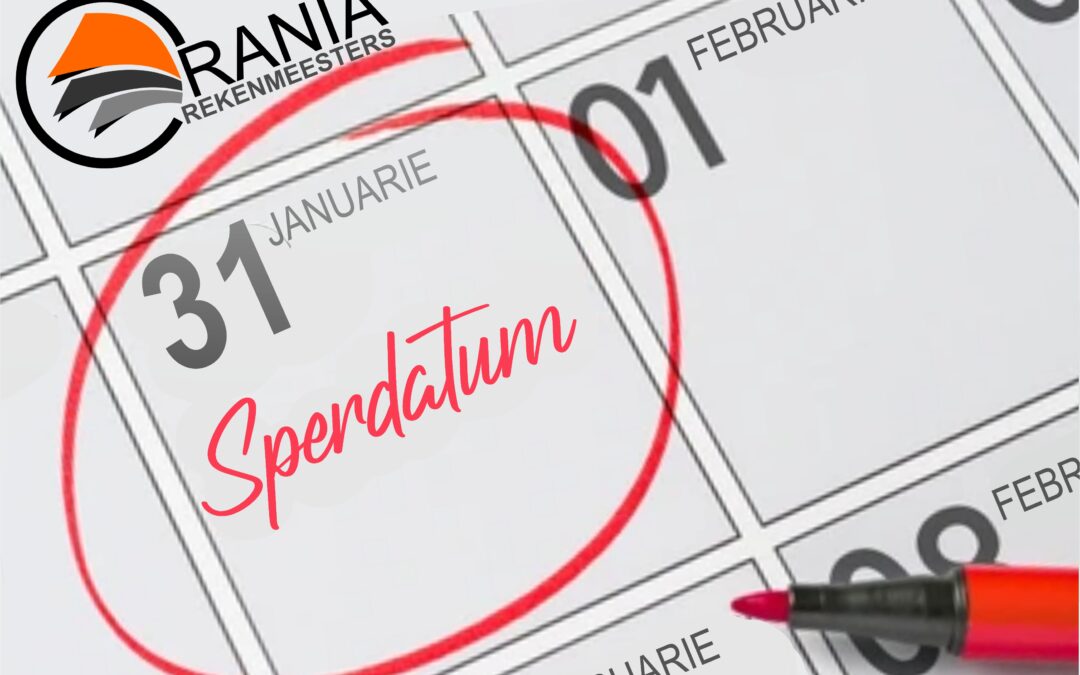 SPERTYD WINK VIR VOORLOPIGE BELASTINGBETALERS